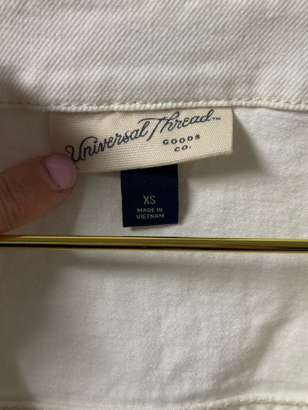 Universal Thread  White Denim Vest - Picture 2 of 6